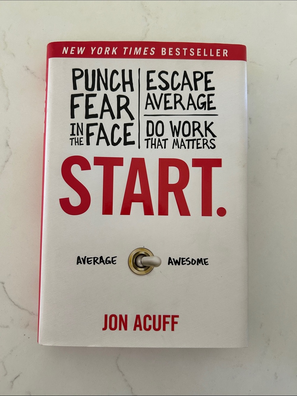 START. Hardcover Book - White and Red